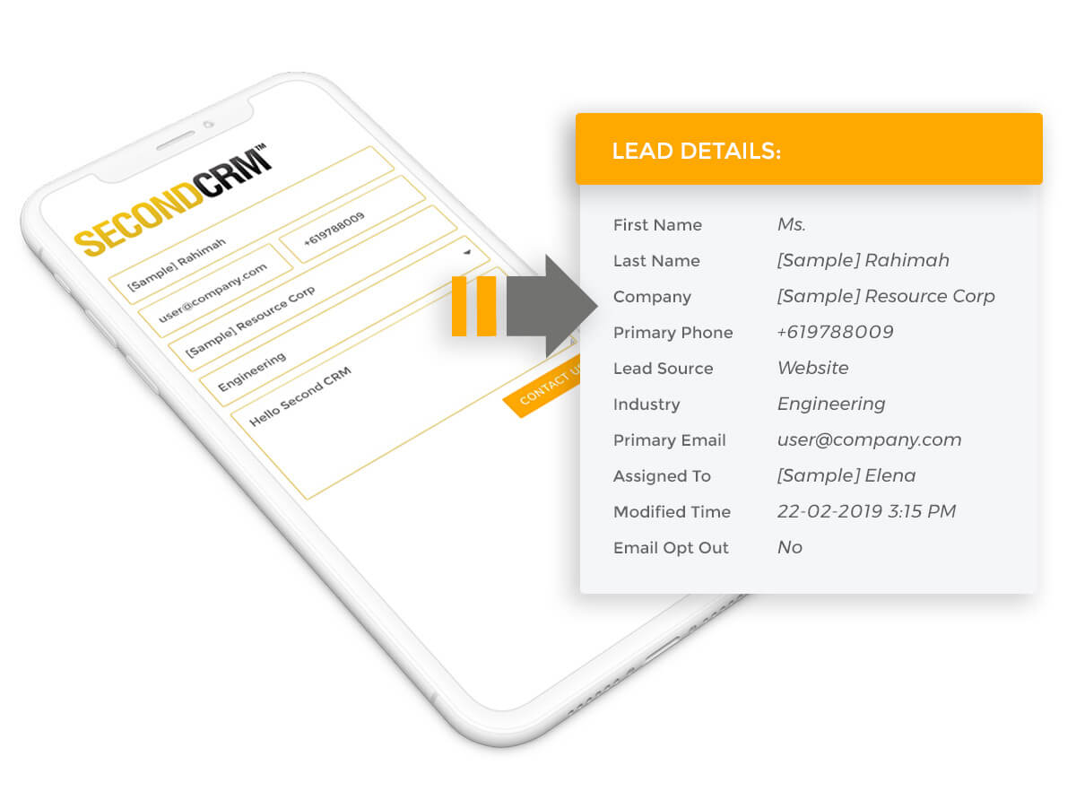 Capture leads from landing page