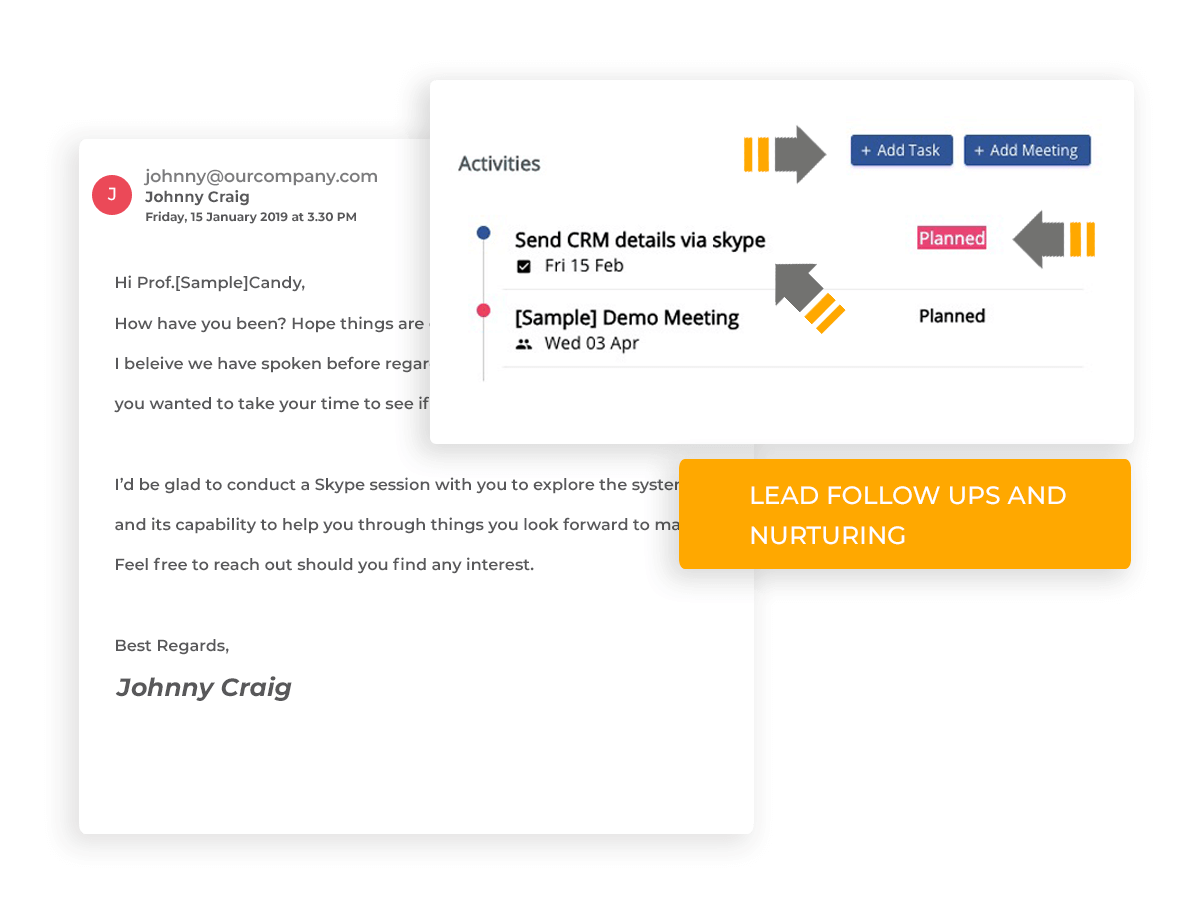 Manage Lead Follow ups and Nurturing