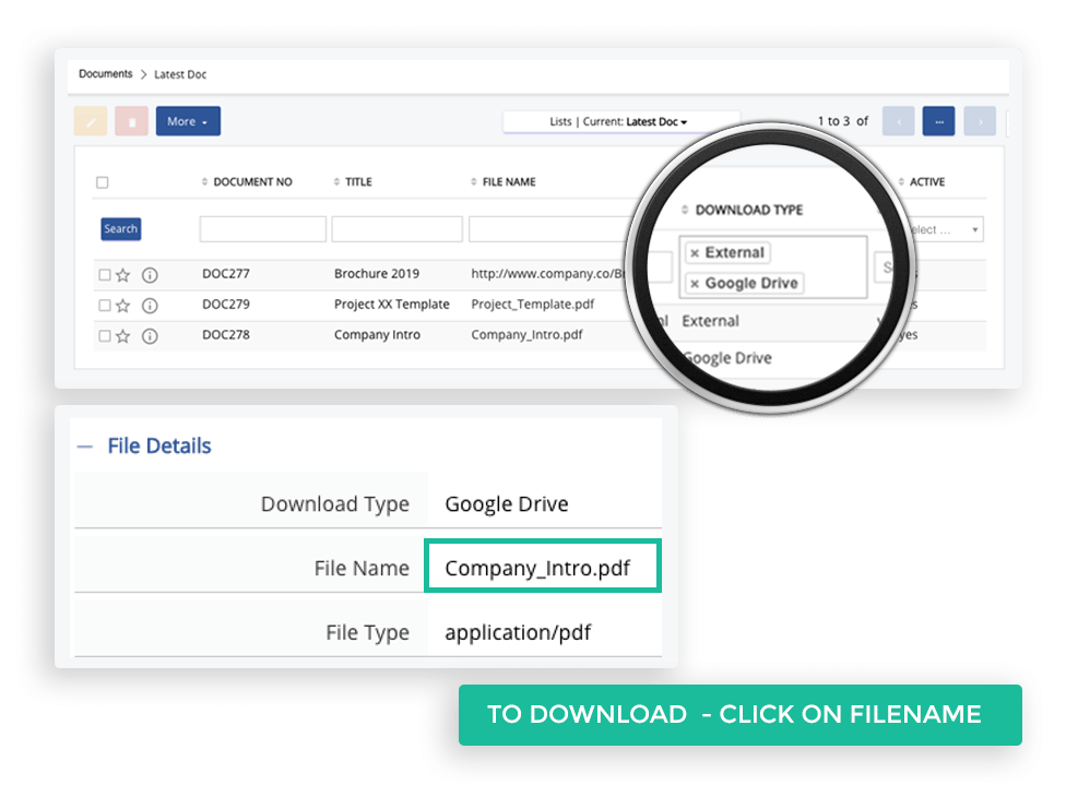 Store and access documents in Cloud