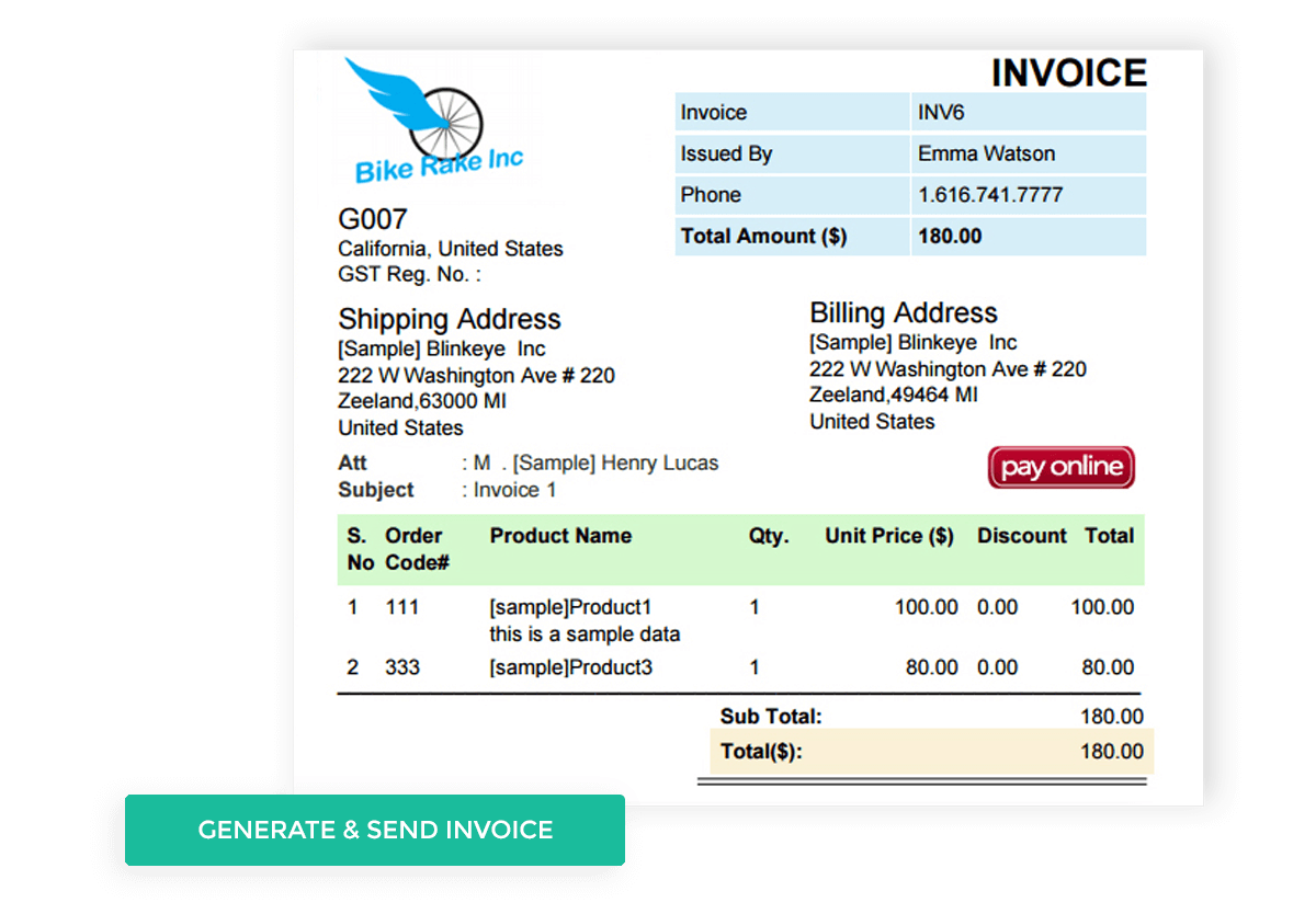 Generate Invoice