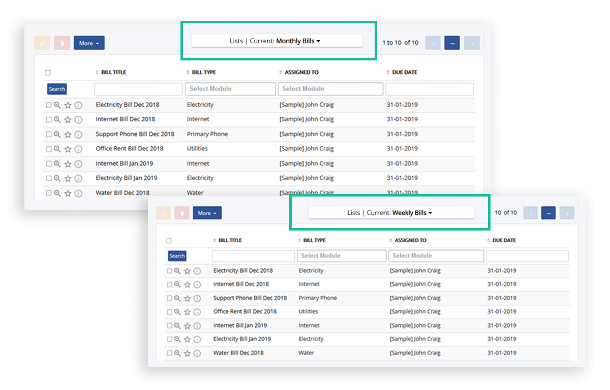 Track-All-Your-Regular-Office-Bills